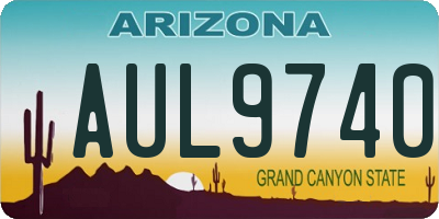 AZ license plate AUL9740