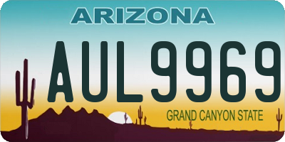 AZ license plate AUL9969