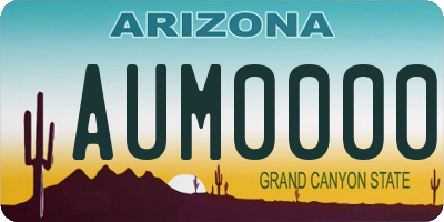AZ license plate AUM0000