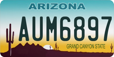 AZ license plate AUM6897
