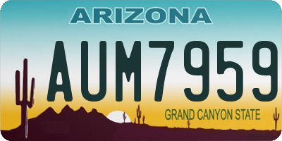 AZ license plate AUM7959
