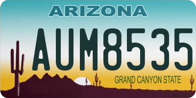 AZ license plate AUM8535
