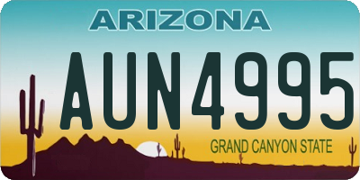 AZ license plate AUN4995