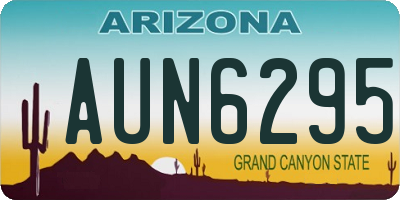 AZ license plate AUN6295