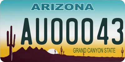 AZ license plate AUO0043