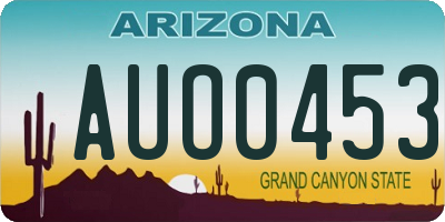 AZ license plate AUO0453