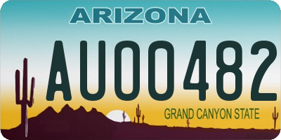 AZ license plate AUO0482