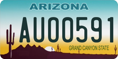 AZ license plate AUO0591
