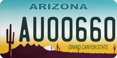 AZ license plate AUO0660