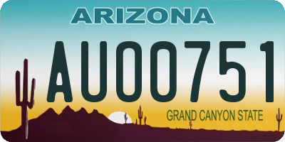 AZ license plate AUO0751