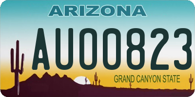 AZ license plate AUO0823