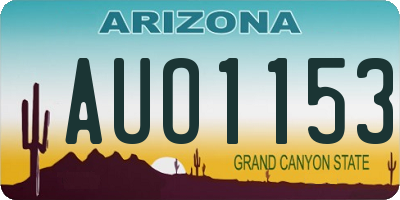 AZ license plate AUO1153