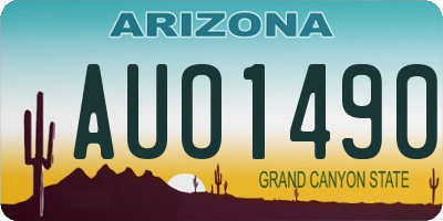 AZ license plate AUO1490