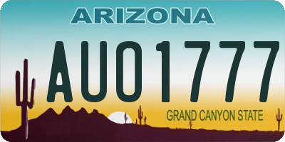 AZ license plate AUO1777
