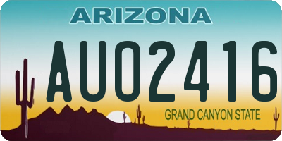AZ license plate AUO2416