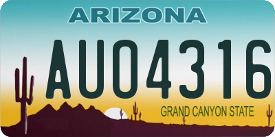 AZ license plate AUO4316