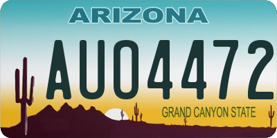 AZ license plate AUO4472
