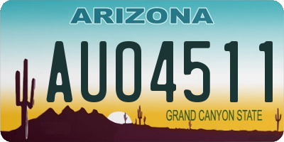 AZ license plate AUO4511