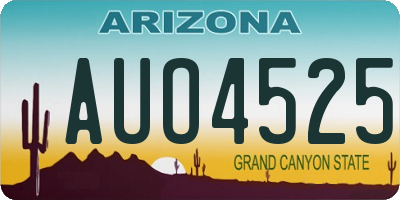 AZ license plate AUO4525