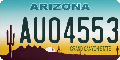 AZ license plate AUO4553