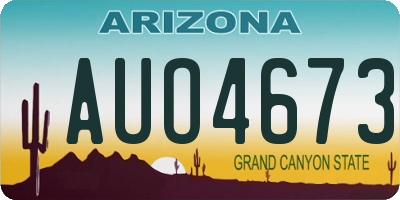 AZ license plate AUO4673