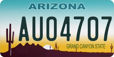 AZ license plate AUO4707