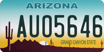 AZ license plate AUO5646