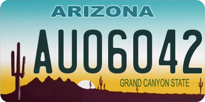 AZ license plate AUO6042