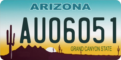 AZ license plate AUO6051