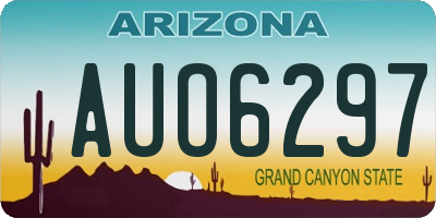 AZ license plate AUO6297