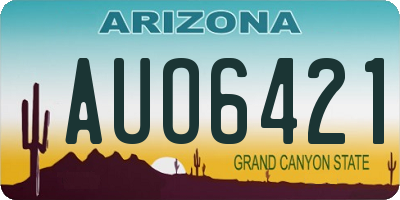 AZ license plate AUO6421