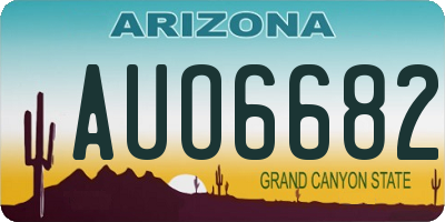 AZ license plate AUO6682