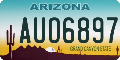 AZ license plate AUO6897