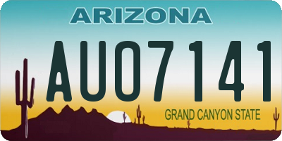 AZ license plate AUO7141