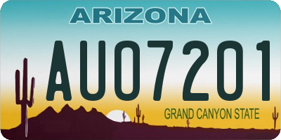 AZ license plate AUO7201