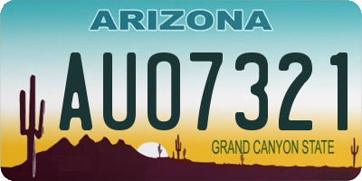 AZ license plate AUO7321