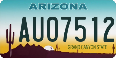 AZ license plate AUO7512