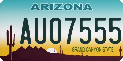 AZ license plate AUO7555