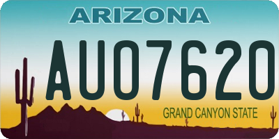 AZ license plate AUO7620