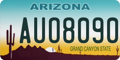 AZ license plate AUO8090