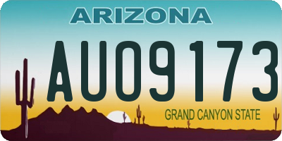 AZ license plate AUO9173