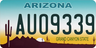 AZ license plate AUO9339
