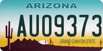 AZ license plate AUO9373