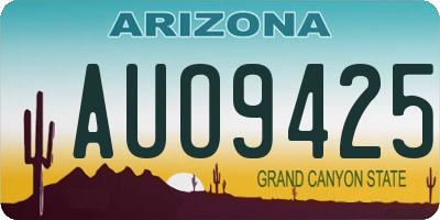 AZ license plate AUO9425
