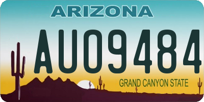 AZ license plate AUO9484