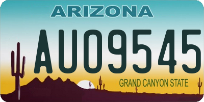 AZ license plate AUO9545