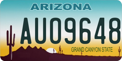 AZ license plate AUO9648