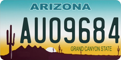 AZ license plate AUO9684