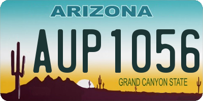 AZ license plate AUP1056