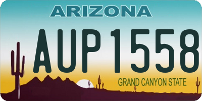 AZ license plate AUP1558